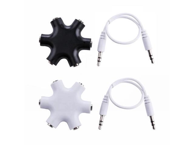 35mm Earphone Headphone Audio Splitter 1 Male to 5 Female Port Cable Adapter Converter Connector Audio Splitter
