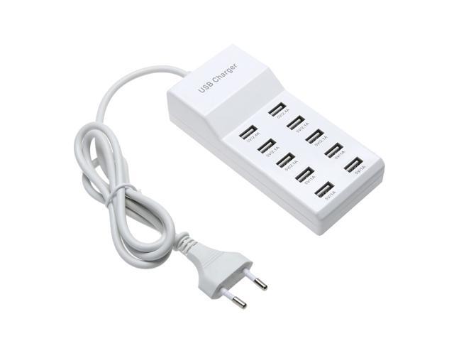 High Speed 10 Ports 5V USB Hub AC Charger Strip Adapter Portable USB Power Adapter for Home Office Travel EU/US Plug