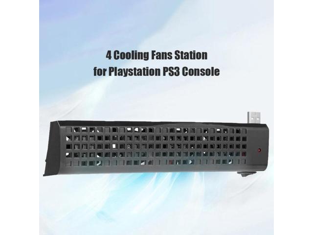 Dual USB Hub 4 Cooling Fans Station for Playstation PS3 (40G/80G) Game Consoles