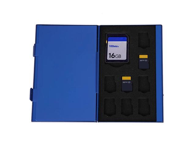 Protable Aluminum Memory Cards Storage Box Holder 8TF + 4SD 16 Slots Memory Card Case Box Protector Large Capacity