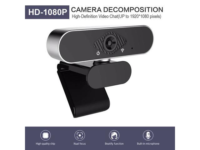Full HD 1080P Webcam USB Mini Computer Camera Built-in Microphone Rotatable Video Conference Webcam for PC Laptops Desktop