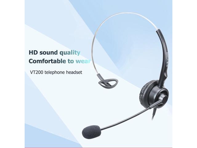 VT200 USB Wired Headphone Noise Cancelling Microphone Headset Call Centre Office Headphones Over-Ear Earphone For PC /Laptop