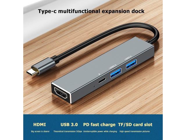 6 in 1 USB Hub Type C to USB 30 20 60W PD Charger 4K HDMI TF Card Reader Adapter USB Splitter Docking Station for MacBook Pro