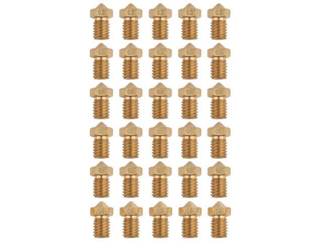 5pcs E3D V6 Brass Nozzles Copper Nozzles Extruder Print Head for 3D Printer