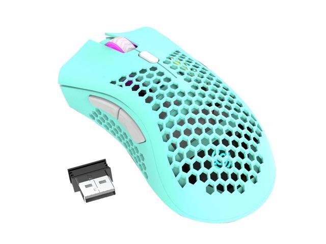 24G Wireless Gaming Mouse RGB Honeycomb Mouse Mice for Gamer Office Blue