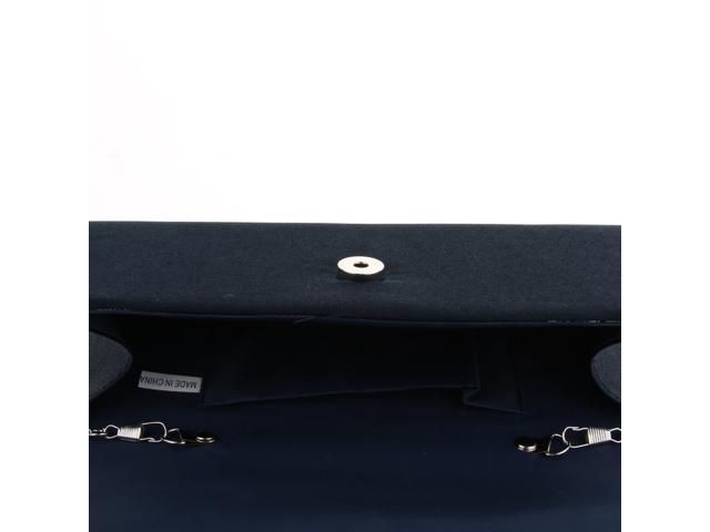 Women's Elegant Floral Envelope Clutch Evening Prom Handbag Purse Dark Blue (753128984485 Belts & Suspenders) photo