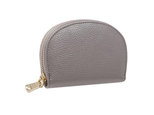 PU Leather Zip Wallet Coin Purse ID Credit Card Holder Gray (747893282945 Belts & Suspenders) photo