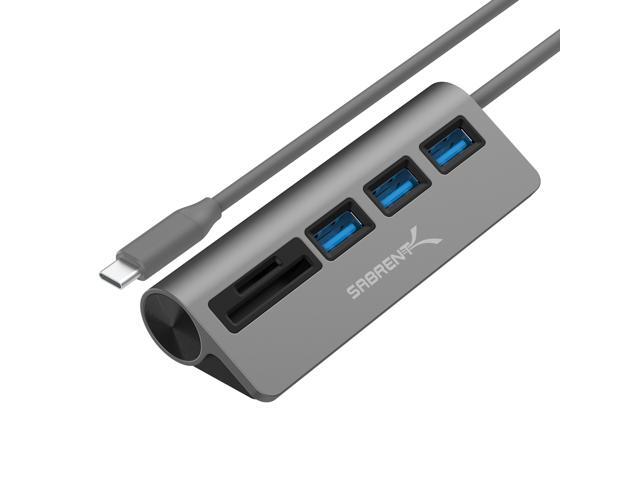 Sabrent 3 Port USB 30 Hub with SD/Micro SD Card Reader (HB-U3CR)