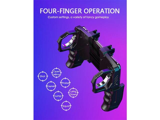 1pcs K21 PUBG Mobile Phone Shooter Controller Game Trigger Gamepad Fire Button Handle Gun Shape Gamepad