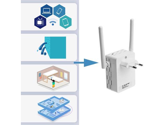24Ghz 300M Wall Plug Portable Mini WiFi Wireless Receiver Router Repeater Adapter with External Antenna With 1 LAN Port
