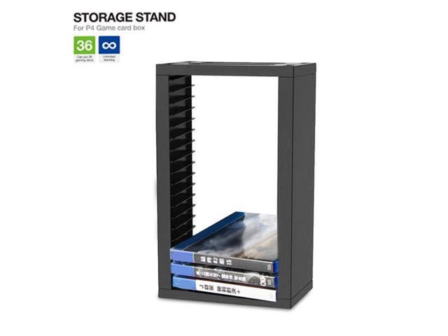 Game Disk Storage Rack Tower Games Discs Holder Vertical Double Layer Stand for PlayStation 4 Slim Pro/PS4 Slim Pro