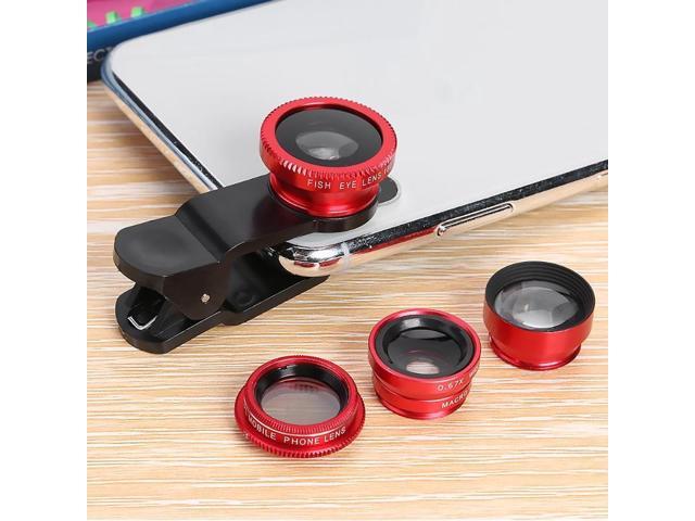 5 in 1 Wide Angle Macro Fisheye Lens Camera Kits Mobile Phone Fish Eye Lenses with Clip 067x for iPhone Samsung All Cell Phone