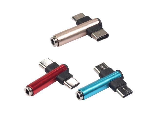 2 in 1 Type-C to 35mm Jack Audio Earphone Converter USB-C Charging Adapter Support Headphone Microphone CTIA Standard
