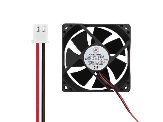 Low Noise AV-8025M12S DC 5V 02A Cooling Fan 80x80x25mm Radiator Air Cooler