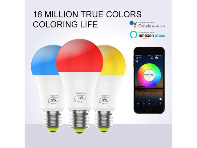 9W WiFi Smart Light Bulb LED Lamp App Operate Alexa Google Assistant Control Wake up Smart Lamp Night Light Function Magic Bulb
