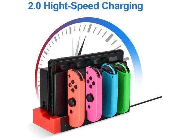 4-Slot Charging Dock 4 Slots Gamepads Charger Station Holder for Nintendo Switch Game Console Charger Stand