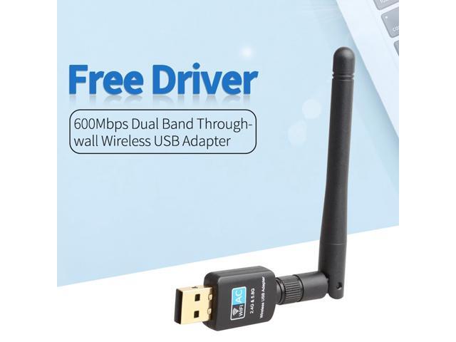 600Mbps USB WiFi Receiver Adapter 24G/5GHz WiFi Antenna 11AC Dual Band 80211b/n/g/ac Wireless Computer Network Card Lan Dongle