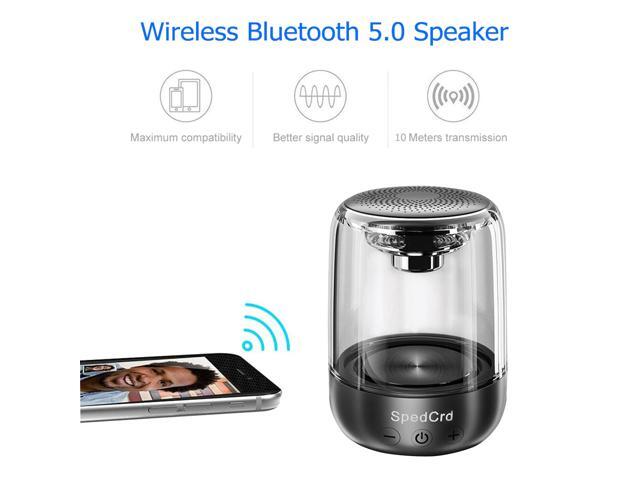 C7 Bluetooth Speaker Wireless HiFi Music Stereo Column Speakers Romantic 7-Color Breathing Light with Microphone for Phone PC