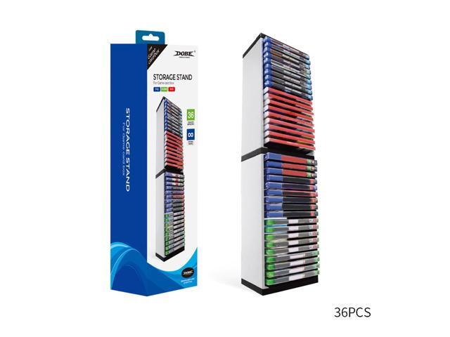 Dual Layer Game Disk Tower Storage Rack 36 Game Discs Holder Vertical Stand Disks Organizer For PS4 PS5 Switch XboxOne