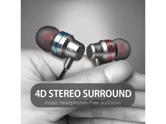 Headset In-Ear Earphones MP3 Computer Bass Mobile Phone Universal Metal Wire Magic Earplugs Waterproof Stereoscopic