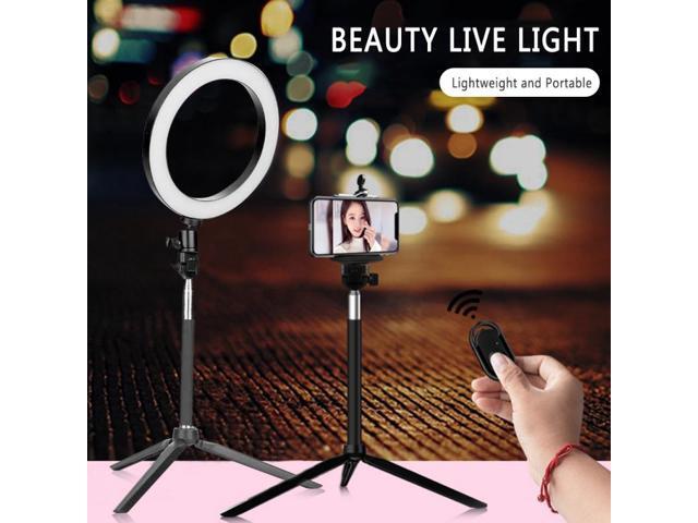 Full Set Video Light Dimmable LED Selfie Ring Light USB Ring Lamp Photography Light With Phone Holder Tripod Stand