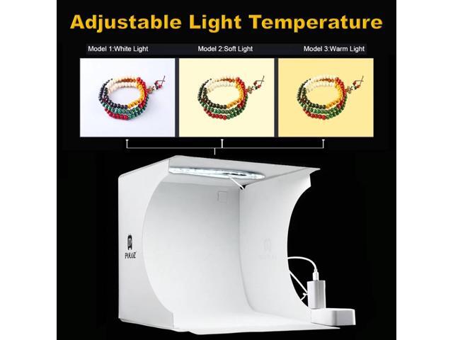 Mini Photography light box Adjustable Ring led light Folding Lightbox Photo Studio Soft box Photo Background Kit for DSLR Camera