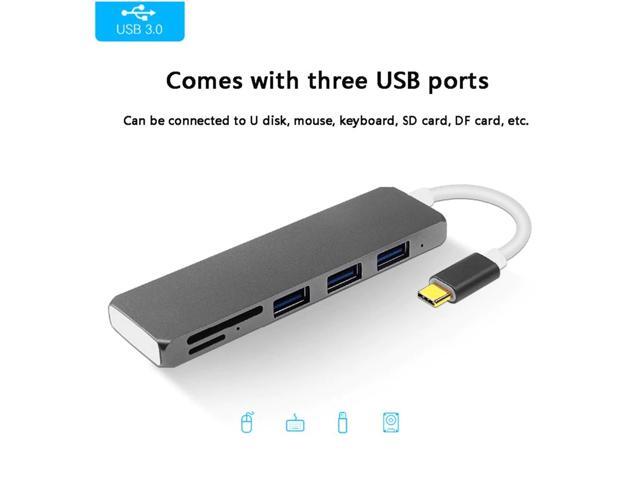 USB C Hub Adapter 6 In 1 Hub MacBook Splitter Multifunction Type-C Converter Docking Station Pd Charging Usb303 Sd/Tf Card Read