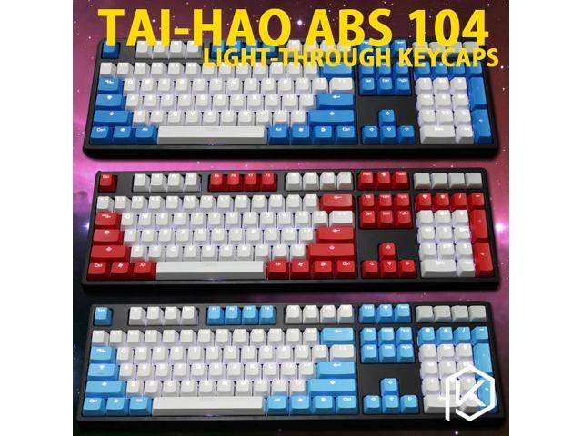 taihao abs double shot keycaps for diy gaming mechanical keyboard Backlit Caps oem profile light through