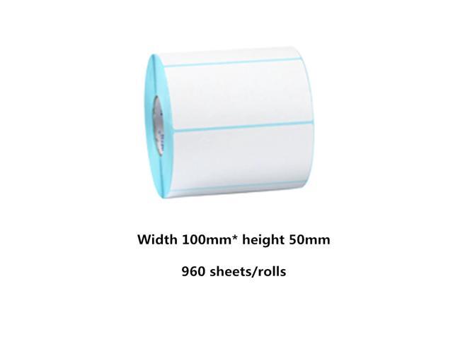 100*50mm Thermal paper 960 sheets/rolls sticker label barcode Thermal printer sticker tag price waterproof sticker