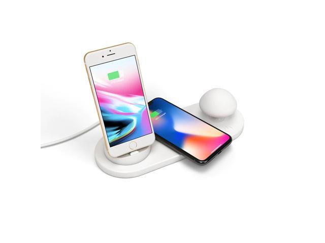 Wireless Charger Dock Charging Station with LED bedside Lamp Mushroom