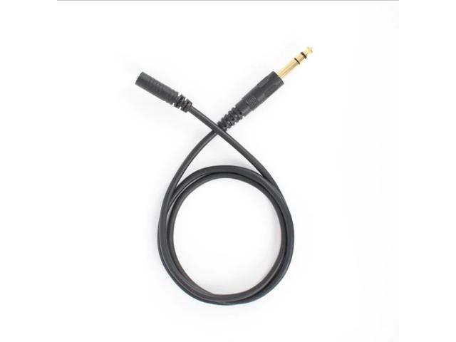 635mm 1/4 Inch Stereo Plug Male to 35mm 1/8 Inch Stereo Jack Female Socket Headphone Extension Cable