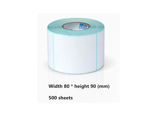 80*90mm Thermal paper 500 sheets/rolls sticker label barcode Thermal printer sticker tag price waterproof sticker