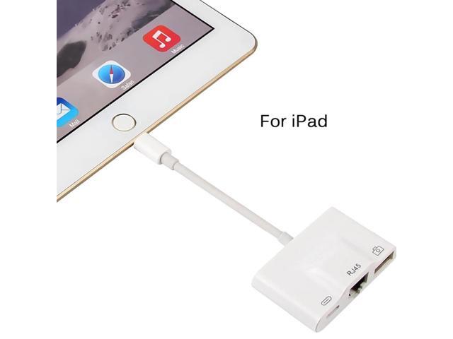 3 in 1 Charger Adapter connector For Lightning to LAN 100Mbps Ethernet RJ45 Adapter OTG USB Camera Reader For iPhone/iPad