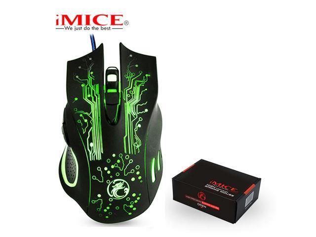 iMice Gaming Mouse Wired Computer Mouse USB Gamer Mice 5000 DPI PC Mause 6 Button Ergonomic Magic Game Mice X9 for Laptop