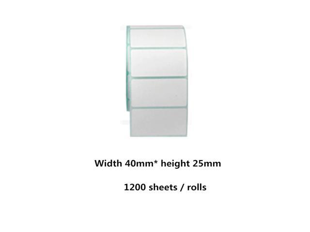 40*25mm Thermal paper 1200 sheets/rolls sticker label barcode Thermal printer sticker tag price waterproof sticker