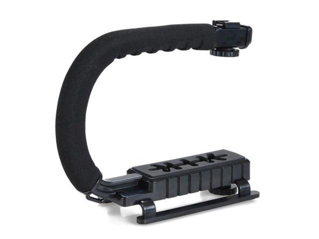 U/C Shaped Camera Stabilizer Bracket Holder 3 Shoe Mounts Handle Handheld Action Stabilizer Grip for Canon Nikon Sony DSLR