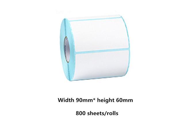 90*60mm Thermal paper 800 sheets/rolls sticker label barcode Thermal printer sticker tag price waterproof sticker