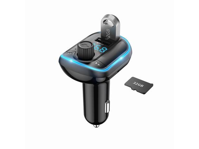 New Car Bluetooth 50 MP3 Player FM Transmitter Car Kit Wireless Handsfree Audio 31A Dual USB Charging With Voice Broadcast