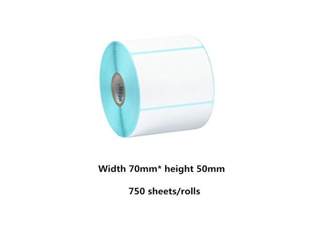 70*50mm Thermal paper 750 sheets/rolls sticker label barcode Thermal printer sticker tag price waterproof sticker