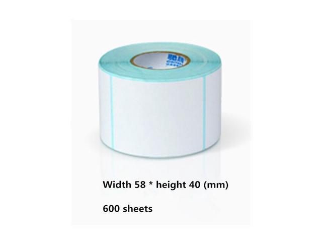 58*40mm Thermal paper 600 sheets/rolls sticker label barcode Thermal printer sticker tag price waterproof sticker