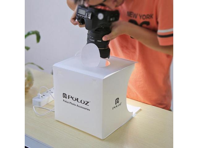 PULUZ Mini Photo Studio 20cm Foldable Light Photo Tent White Portable Lighting Studio Shooting Box 6 Colors Backdrops Photo Box
