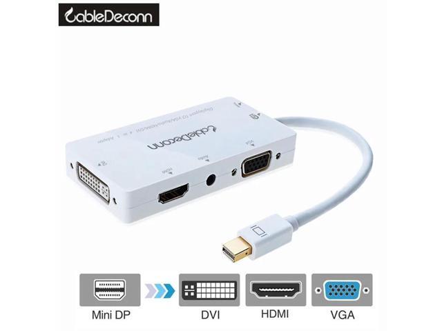Thunderbolt 2 hub Multi-port Mini DisplayPort to VGA HDMI DVI 4in1 Audio adapter cable converter for apple macbook pro mac air
