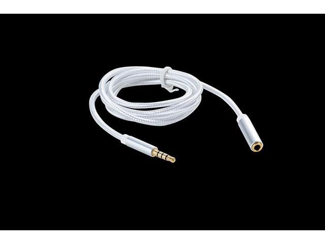 2M Stereo Auxiliary Cable Male to Female for Phone Headphone Conversion Cord 35mm 4 Pole Audio Adapter for Tablet/ PC/ PS4