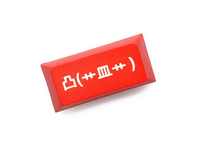 Novelty cherry profile dip dye pbt keycap for mechanical keyboard laser etched emoj kaomoji fxxk backspace black red blue