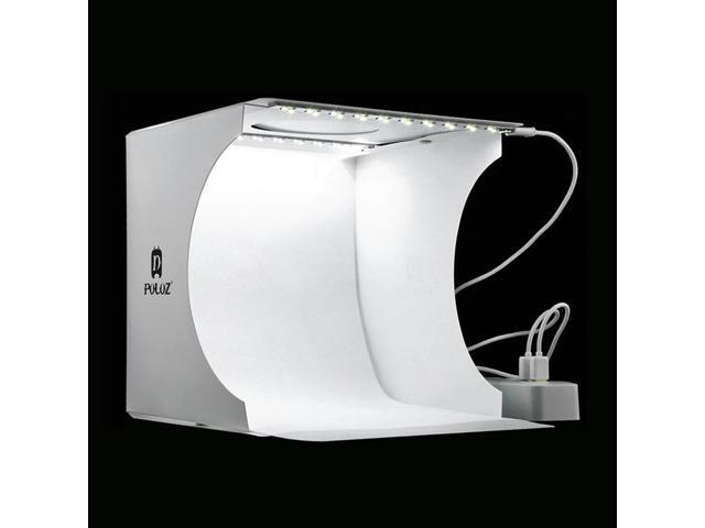 Mini Folding Lightbox Photography Photo Studio Softbox 2 Panel LED Light Soft Box Photo Background Kit Light box for DSLR Camera