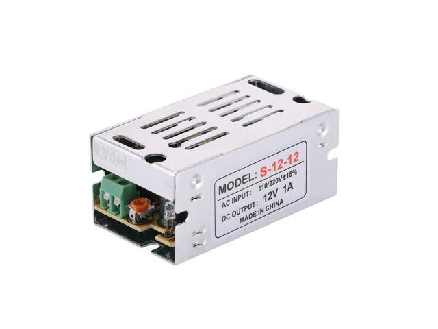 AC to DC Power Supply 12V 1A 12W DC Universal Regulated Transformers Adapter Power Converter for Light Fixtures Lighting