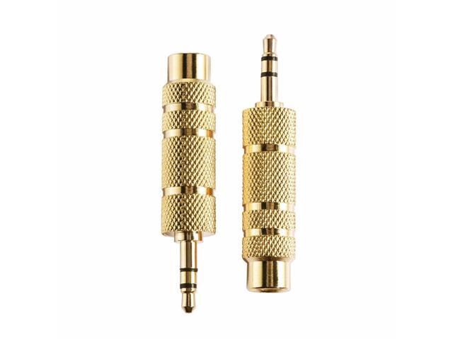 2pcs/lot Headphone Adapter Plug 35 mm Socket to 635 mm (1/ 4 inch) Male to Female Stereo Audio Jack Headphone Adaptor