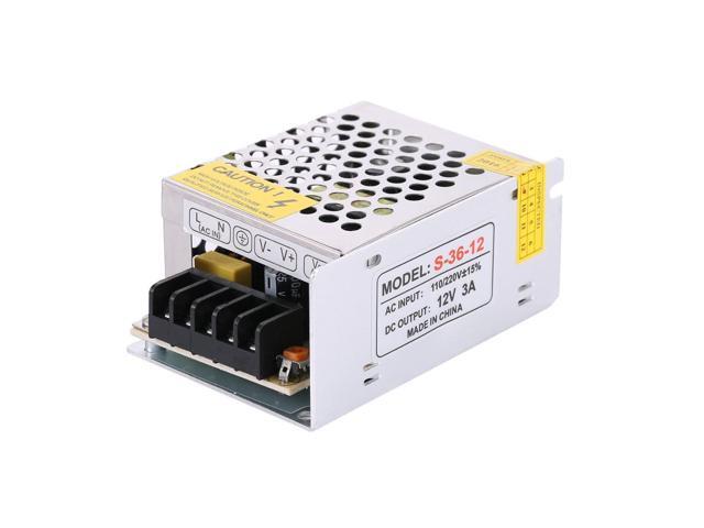 DC 12V 3A 36W Switching Power Supply for Electronic Equipment Computer Project 3D Printer and LED Strip Lights