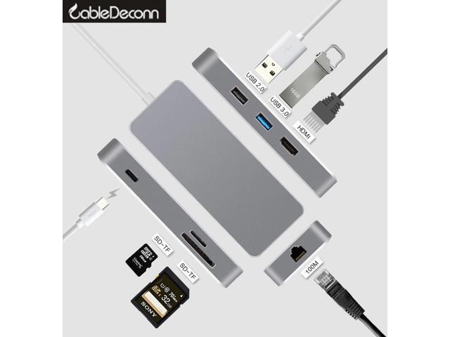 usb type c hub hdmi ethernet rj45 lan Adapter thunderbolt 3 Multiport dock usb30 usb-c cable For lenovo Xiaomi Air Samsung S8