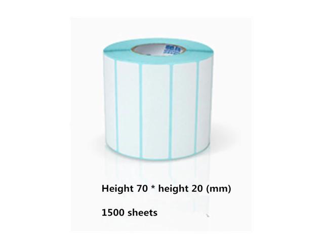 70*20mm Thermal paper1500 sheets/rolls sticker label barcode Thermal printer sticker tag price waterproof sticker